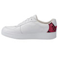 Miniatyrbild 3 av 5: FitFlop Dam/Dam Snake Print Läder Träningsskor 8 UK Vit/R White/Raspberry 8 UK