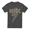 Miniatyrbild 1 av 5: AC/DC Unisex Vuxen Leopardtryck Bolt T-Shirt M Kolgrå Charcoal M