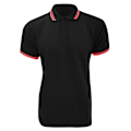 Miniatyrbild 1 av 3: Kustom Kit Herr Tipped Piqué Kortärmad Poloskjorta S Svart/Röd Black/Red S
