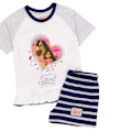 Miniatyrbild 3 av 5: Spirit Girls Untamed Riding  Short Pyjama Set 6-7 år Vit White/Heather Grey/Navy 6-7 Years