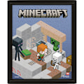 Miniatyrbild 1 av 2: Minecraft Terräng 3D Inramad Bild 25cm x 20cm Flerfärgad Multicoloured 25cm x 20cm