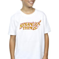 Miniatyrbild 3 av 4: Netflix Boys Stranger Things Logo Breaking T-shirt 9-11 år W White 9-11 Years