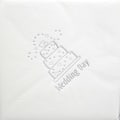 Miniatyrbild 1 av 2: NPK Bröllopsdag Design Folietryckta Servetter (Förpackning Om 15) En Storlek Vit White One Size