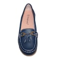 Miniatyrbild 3 av 4: Boulevard Dam/Damer Action Läder Tofs Loafers 5 UK Marinblå Navy 5 UK