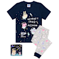 Miniatyrbild 1 av 4: Greta Gris Pojk Pyjamas Set 18-24 Månader Marinblå Navy 18-24 Months
