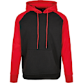 Miniatyrbild 1 av 3: Bygg ditt varumärke Herr Basic Raglan Hoodie XL Svart/Röd Black/Red XL