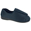 Miniatyrbild 1 av 3: Sleepers Unisex Adult Terry Extra Wide Slippers 10 UK Marinblå Navy Blue 10 UK