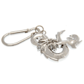 Miniatyrbild 2 av 3: Dungeons & Dragons Logotyp 3D Nyckelring One Size Silver Silver One Size