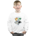 Miniatyrbild 2 av 5: Harry Potter Pojkar Hogwarts Målad Crest Sweatshirt 7-8 År W White 7-8 Years