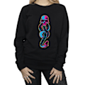 Miniatyrbild 3 av 5: Harry Potter Dam/Kvinnor Neon Dark Mark Sweatshirt M Svart Black M