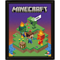 Miniatyrbild 2 av 2: Minecraft Terräng 3D Inramad Bild 25cm x 20cm Flerfärgad Multicoloured 25cm x 20cm