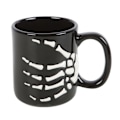 Miniatyrbild 1 av 3: Something Different Bats And Bones Skelett Hand Mug En Storlek B Black/White One Size