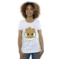 Miniatyrbild 2 av 4: Guardians Of The Galaxy Dam/Kvinnor Groot Badge Bomull T-Shir White S