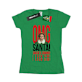 Miniatyrbild 1 av 3: Elf Dam/Damer OMG Santa I Know Him Bomull T-shirt M Irländsk Grön Irish Green M