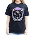 Miniatyrbild 2 av 2: Something Different Unisex Vuxen Mystic Mog Katt T-Shirt L Svart Black L