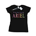 Miniatyrbild 1 av 3: Disney Dam/Kvinnor Den Lilla Sjöjungfrun Ariel Grafisk Bomull T- Black M
