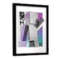 Miniatyrbild 2 av 3: Minecraft Block Wave Inramad Poster 40cm x 30cm Flerfärgad Multicoloured 40cm x 30cm