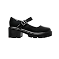 Miniatyrbild 1 av 3: Where's That From Dam/Damer Rylee Retro Platform Block Heel Black 7 UK