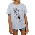 Miniatyrbild 3 av 5: Disney Princess Girls Askungen Glitter Bomull T-shirt 5-6 År Sports Grey 5-6 Years