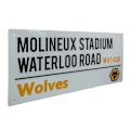 Miniatyrbild 2 av 2: Wolverhampton Wanderers FC Gatubricka Plakett En Storlek Vit/Svart/Guld White/Black/Gold One Size