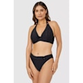Miniatyrbild 3 av 4: Vacker dam/dam Sparkle opolstrad bikiniöverdel 34E svart Black 34E