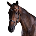 Miniatyrbild 1 av 3: Collegiate Comfitec Crystal Läder Bridle Warmblood Svart Black Warmblood