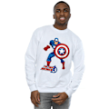 Miniatyrbild 2 av 3: Captain America Unisex Vuxen The First Avenger Sweatshirt M Whi White M