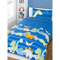 Miniatyrbild 1 av 4: Rapport Dinosaur Påslakan Set Enkelsäng Blå Blue Single
