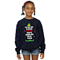 Miniatyrbild 2 av 5: Elf Girls Christmas Cheer Text Sweatshirt 12-13 år Marinblå Navy Blue 12-13 Years