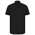 Miniatyrbild 1 av 3: Henbury Herr Modern Kortärmad Oxford Skjorta 3XL Svart Black 3XL
