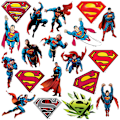Miniatyrbild 3 av 6: Superman Deluxe Poser Stickers (Förpackning med 100) One Size Multicolo Multicoloured One Size