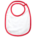 Miniatyrbild 1 av 2: Babybugz Baby Single Layer Haklapp En Storlek Vit/Röd White/Red One Size