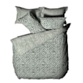 Miniatyrbild 1 av 4: Furn Tanza Global Geometrisk Täcke Set Superking Salvia Grön Sage Green Superking