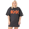 Miniatyrbild 1 av 6: AC/DC Dam/Dam Oversized T-Shirt Klänning L Svart/Röd Black/Red L