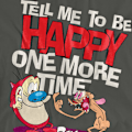 Miniatyrbild 3 av 5: Ren & Stimpy Unisex Vuxen Tell Me To Be Happy T-Shirt XL Charco Charcoal XL