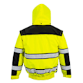 Miniatyrbild 2 av 2: Portwest Klassisk 3-i-1 Hi-Vis Vinterbomberjacka för Män XS Gul Yellow/Black XS