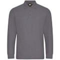Miniatyrbild 1 av 2: PRORTX Herr Långärmad Poloskjorta 4XL Solid Grey Solid Grey 4XL
