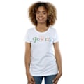Miniatyrbild 2 av 3: Disney Princess Dam T-shirt i bomull med färgad logotyp för kvinnor/damer, storlek S, vit White S