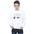 Miniatyrbild 2 av 3: Star Wars Pojkar Karaktärs Huvuden Sweatshirt 7-8 År Vit White 7-8 Years