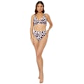 Miniatyrbild 4 av 4: Vacker dam/damdjursprintad icke-vadderad bikiniöverdel 32DD Brown 32DD