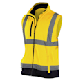 Miniatyrbild 2 av 3: Yoko Hi Vis Softshell Väst för Herr / Arbetskläder S Hi-Vis Gul Hi-Vis Yellow/Navy S