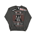 Miniatyrbild 1 av 3: Star Wars Herr Jul Vader Huvud Fair Isle Tröja L Gråmelerad Charcoal L