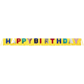 Miniatyrbild 1 av 2: Unik festfolie frans Happy Birthday Banner En storlek Multico Multicoloured One Size