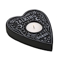Miniatyrbild 3 av 3: Something Different Talking Board Hjärtformad Tealight-hållare En Storlek Black One Size