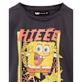 Miniatyrbild 4 av 6: SpongeBob SquarePants Dam/Damer Beskuren Topp XL Kolgrå/Gul Charcoal Grey/Yellow XL