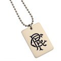 Miniatyrbild 1 av 3: Rangers FC emaljvapen hundbricka och kedja One Size Silver Silver One Size