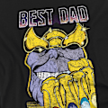 Miniatyrbild 3 av 4: Avengers Unisex Vuxen Bästa Pappa Thanos T-Shirt M Svart Black M