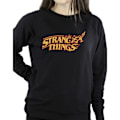 Miniatyrbild 3 av 4: Netflix Dam/Kvinnor Stranger Things Logo Breaking Sweatshirt Black 3XL