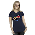 Miniatyrbild 2 av 3: Johnny Bravo Dam/Kvinnor Hjärta Present Bomull T-shirt L Marinblå Navy Blue L