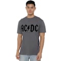 Miniatyrbild 5 av 5: AC/DC Herr T-shirt med Slitet Logotryck 4XL Kolgrå Charcoal 4XL